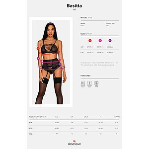 Set Obsessive Basitta Negru S-M