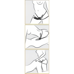 Strap-On Cu Vibrații Double Delight Negru