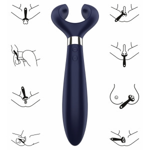 Vibrator Cuplu Partner Multifun 3 Albastru