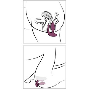 Vibrator Dublu Cocktail Couples Toy Burgundy Mov