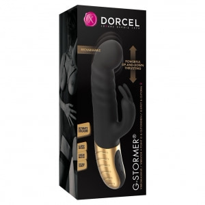 Vibrator G-Stormer Thrusting Rabbit Negru