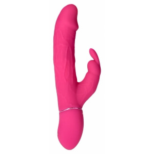 Rabbit Thrill Bunny Vibrator Reîncărcabil, Stimulator Dublu G Roz pe Vibreaza.ro