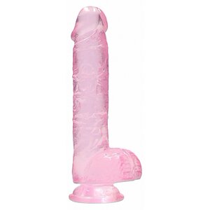 RealRock Crystal Roz 17cm pe Vibreaza.ro