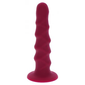 Ribbed Dong 6 Inch Rosu pe Vibreaza.ro