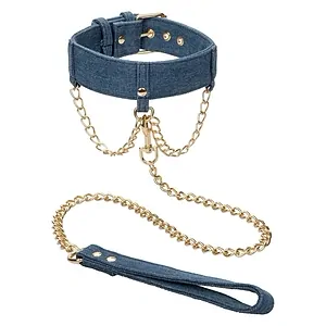 Ride Em Denim Collar and Leash Albastru Ride Em Denim Collar and Leash Albastru pe Vibreaza.ro