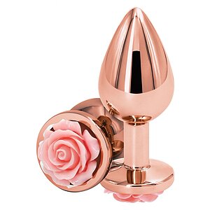 Rose Anal Plug Medium Roz pe Vibreaza.ro