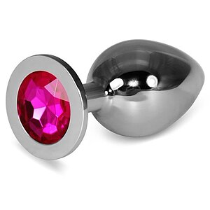 Rosebud Plug Metal L cu Bijuterie Fuchsia Lovetoy Argintiu pe Vibreaza.ro