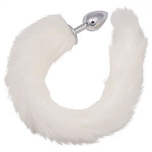 CalExotics Running Wild – Plug Metalic cu Coadă Albă 36.75cm pe Vibreaza.ro