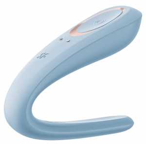 Satisfyer Double Classic Vibrator Cuplu Reîncărcabil Albastru pe Vibreaza.ro