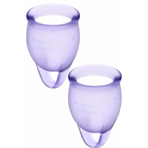 Satisfyer Feel Confident Menstrual Cup Mov pe Vibreaza.ro