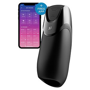 Satisfyer Men Vibration+ Negru pe Vibreaza.ro