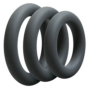 Set 3 inele OptiMALE Thick Gri pe Vibreaza.ro