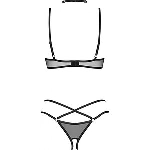 Set 3 Piese Obsessive Donarella Negru XS-S