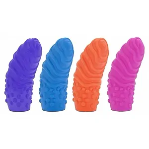 Set 4 Stimulatoare Silicone Finger Swirls Multicolor pe Vibreaza.ro