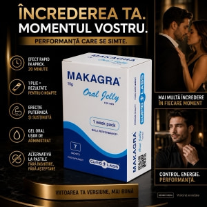 Set 7 Plicuri Stimulent Makagra Oral Jelly pentru Erecție