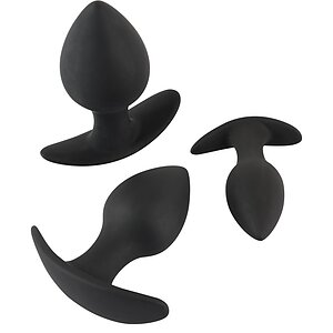 Set Anal Plug Black Velvets Trainer Negru pe Vibreaza.ro