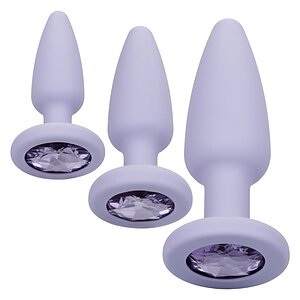 Set Anal Plug Crystal Mov pe Vibreaza.ro