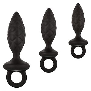 Set Anal Plug Silicone Probe Negru pe Vibreaza.ro