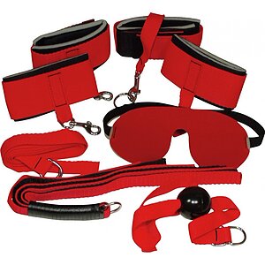 Set Bondage Bad Kitty Roșu pe Vibreaza.ro