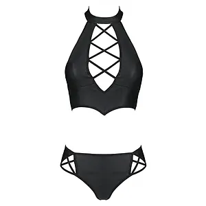 Set Din Piele Passion Nancy Bikini Negru pe Vibreaza.ro