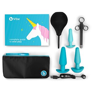 Set Educational Anal Plug B-Vibe Turcoaz pe Vibreaza.ro
