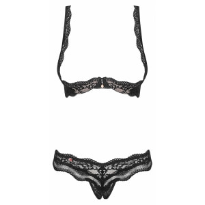 Set Decupat Obsessive Luvae Negru S-M
