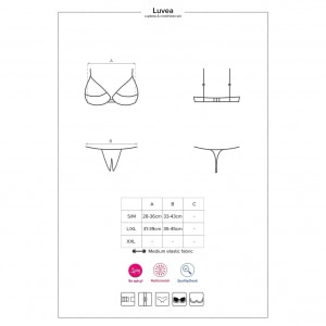 Set Decupat Obsessive Luvae Negru S-M