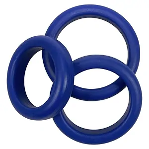 Set Inele Penis 3 Silicone Rings Albastru pe Vibreaza.ro