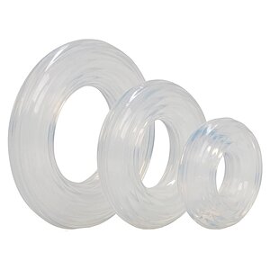 Set Inele Penis Premium Silicon Transparent pe Vibreaza.ro