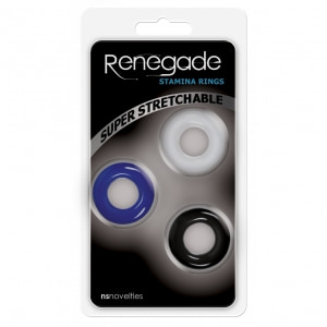 Set Trei Inele Erecție Renegade Stamina Elastice Multicolor