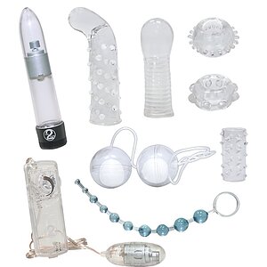 Set Jucarii Sexuale Crystal Transparent pe Vibreaza.ro