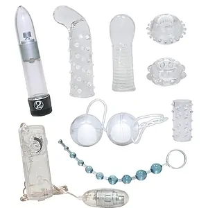 Set Jucarii Sexuale Crystal Transparent pe Vibreaza.ro