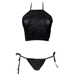 Set Le Desir Festive Rhinestone Negru pe Vibreaza.ro