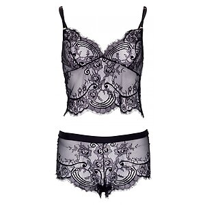 Set Leg Avenue Eyelash Lace Negru pe Vibreaza.ro