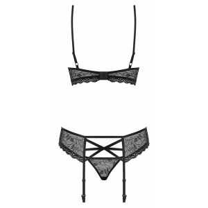 Set Lenjerie Intimă Obsessive 818-SEG Negru L-XL