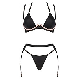 Set Obsessive 3 Piese Selinne Negru pe Vibreaza.ro