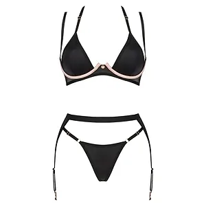 Set Obsessive 3 Piese Selinne Negru Set Obsessive 3 Piese Selinne Negru pe Vibreaza.ro