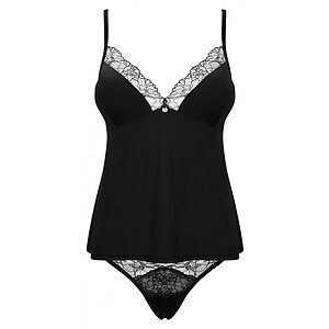 Set Obsessive Bella Rou Top Negru pe Vibreaza.ro