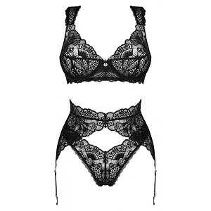 Set Obsessive Donna Dream 3 Piese Negru pe Vibreaza.ro