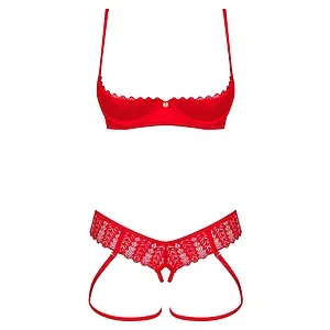 Set Obsessive Ingridia Decupat Roșu Set Obsessive Ingridia Decupat Roșu pe Vibreaza.ro