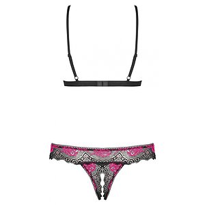 Set Obsessive Open Tulia Negru L-XL