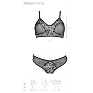 Set Passion Eco Primulă Bikini Negru S-M