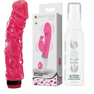 Set Plăcere Intensă — 2 Vibratoare + Spray Igienic pe Vibreaza.ro