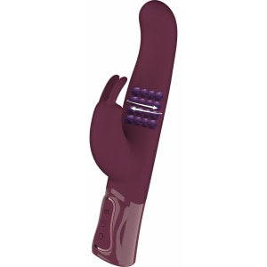 She.E.O Rabbit Rotativ Reîncărcabil — 10 Vibrații, 3 Rotații Vișiniu pe Vibreaza.ro