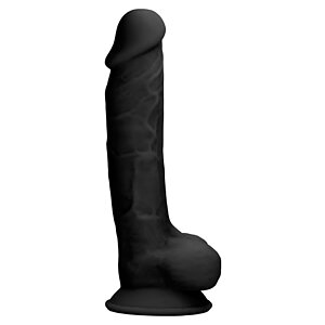 Silicone Dildo Shots 17.8cm Negru pe Vibreaza.ro