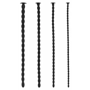 Silicone Spiral Plug Set Advanced Urethral Sounding Negru pe Vibreaza.ro