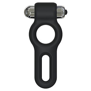 Silicone Vibrating Ring Negru pe Vibreaza.ro