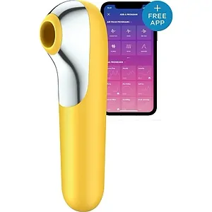 Stimulator Clitoridian Satisfyer Dual Love Air Pulse Galben Stimulator Clitoridian Satisfyer Dual Love Air Pulse Galben pe Vibreaza.ro