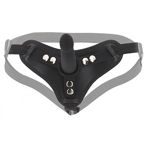 Strap-On Harness with Dong S Negru pe Vibreaza.ro
