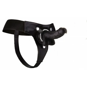 Strap-On Realistic 18cm Negru pe Vibreaza.ro